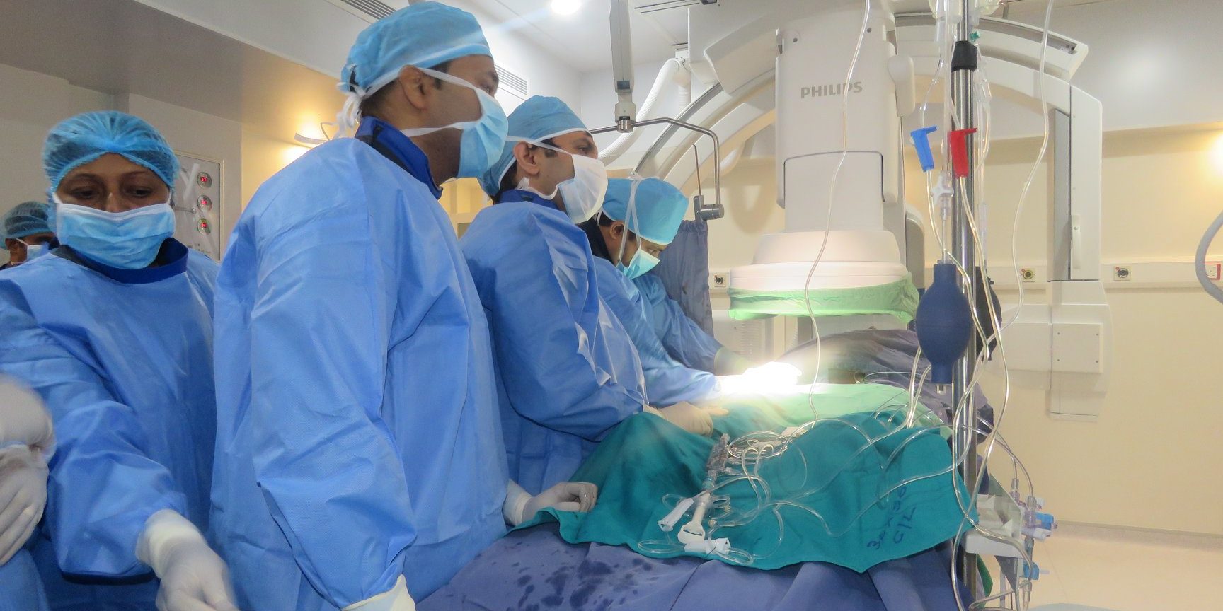 The TAVI procedure in progress 2 durdans heart centre TAVI procedure in progress