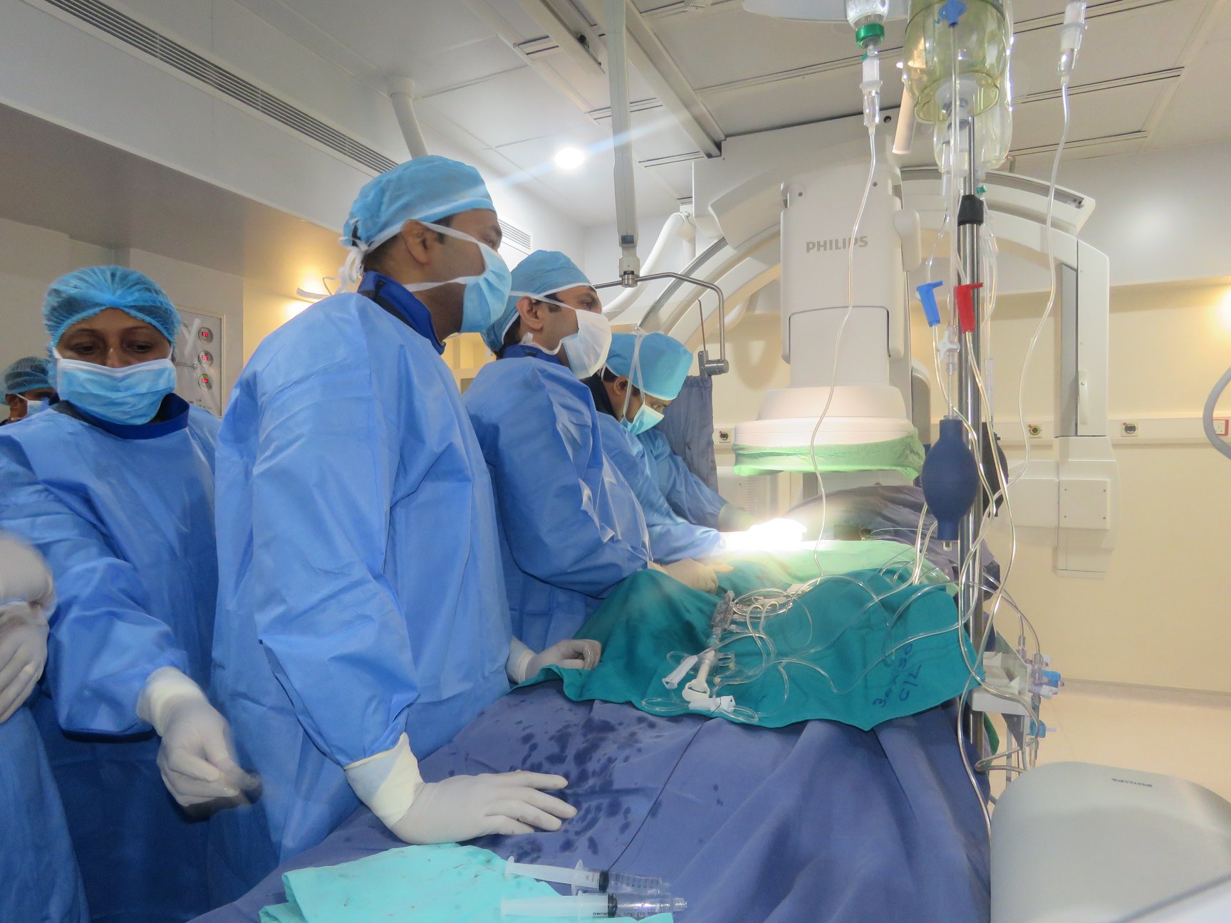 The TAVI procedure in progress 2 durdans heart centre TAVI procedure in progress